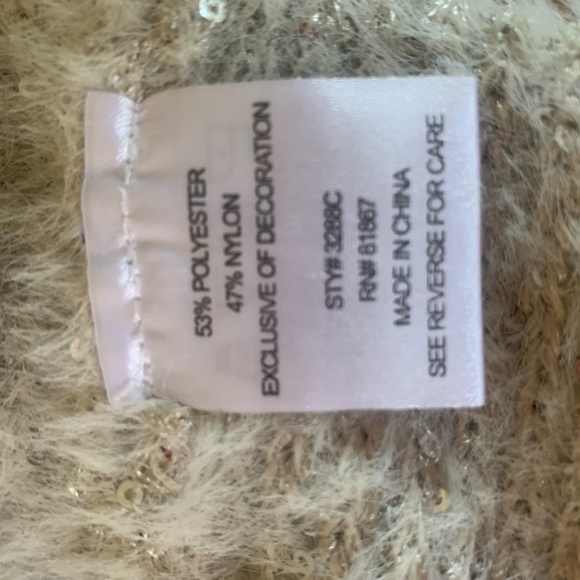 OLIVIA SKY CARDIGAN SMALL  BRAND NEW WITH TAG COLOR IVORY SEQUINS - Picture 4 of 4